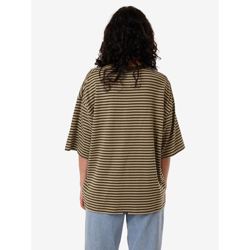 Thrills Quinn Stripe Oversized Tee image number 1